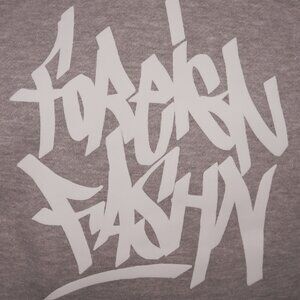 Foreign Fashn grey hoodie white puffed letters logo